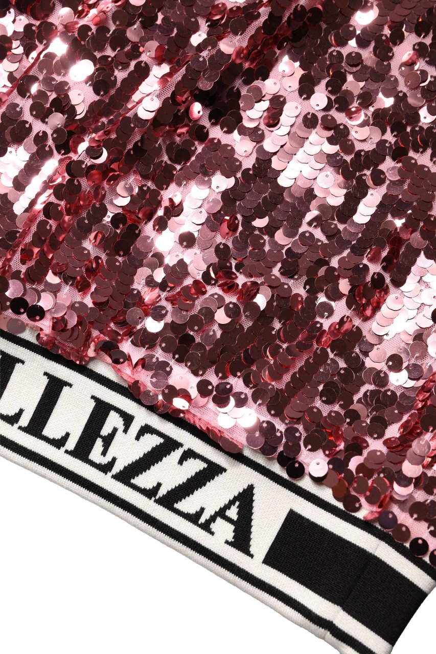 Dolce & Gabbana Pink DG Queen Sequin Pullover Sweater Zwart