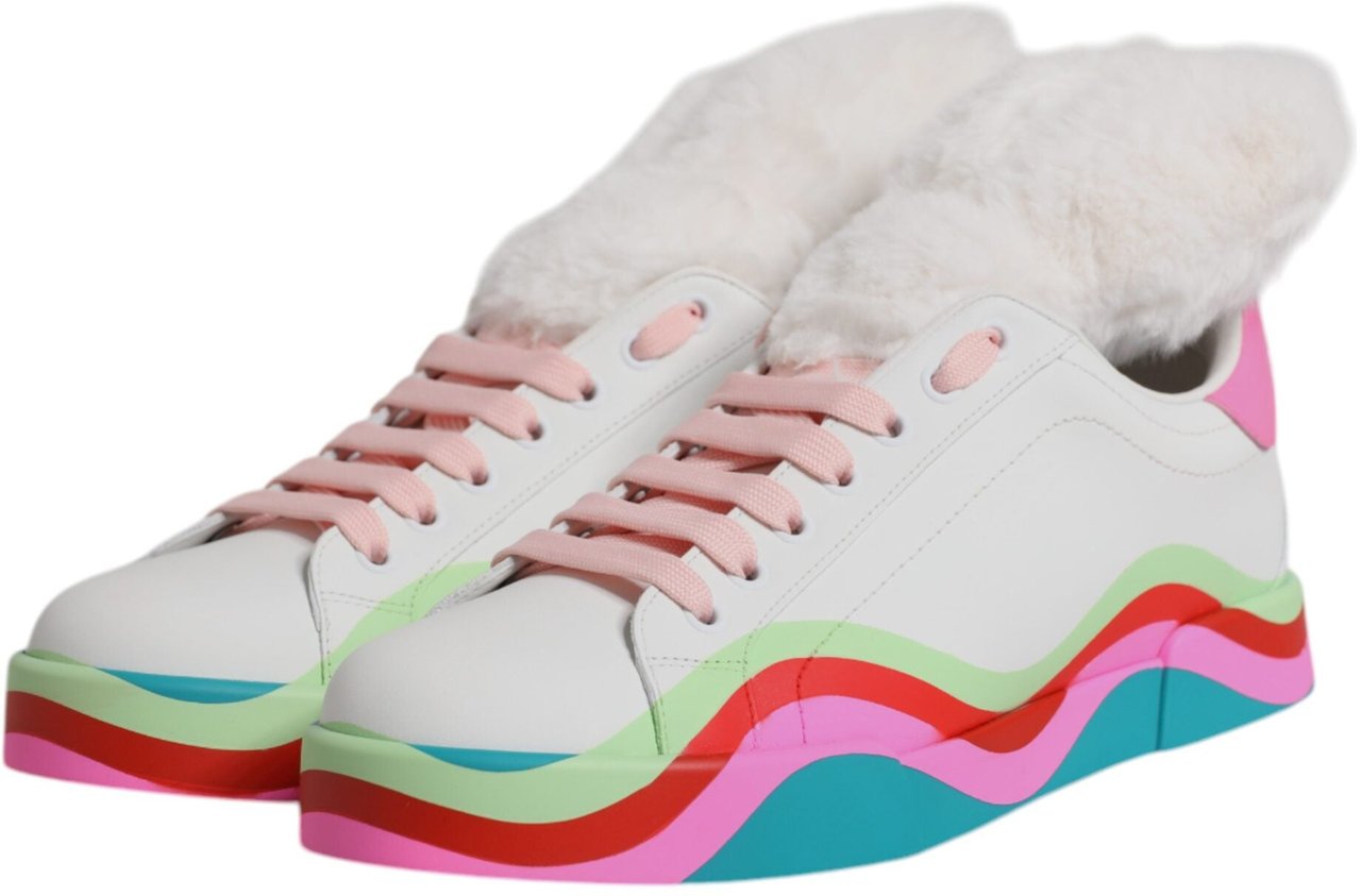 Dolce & Gabbana Multicolor Low Top Trainers Sneakers Shoes Divers