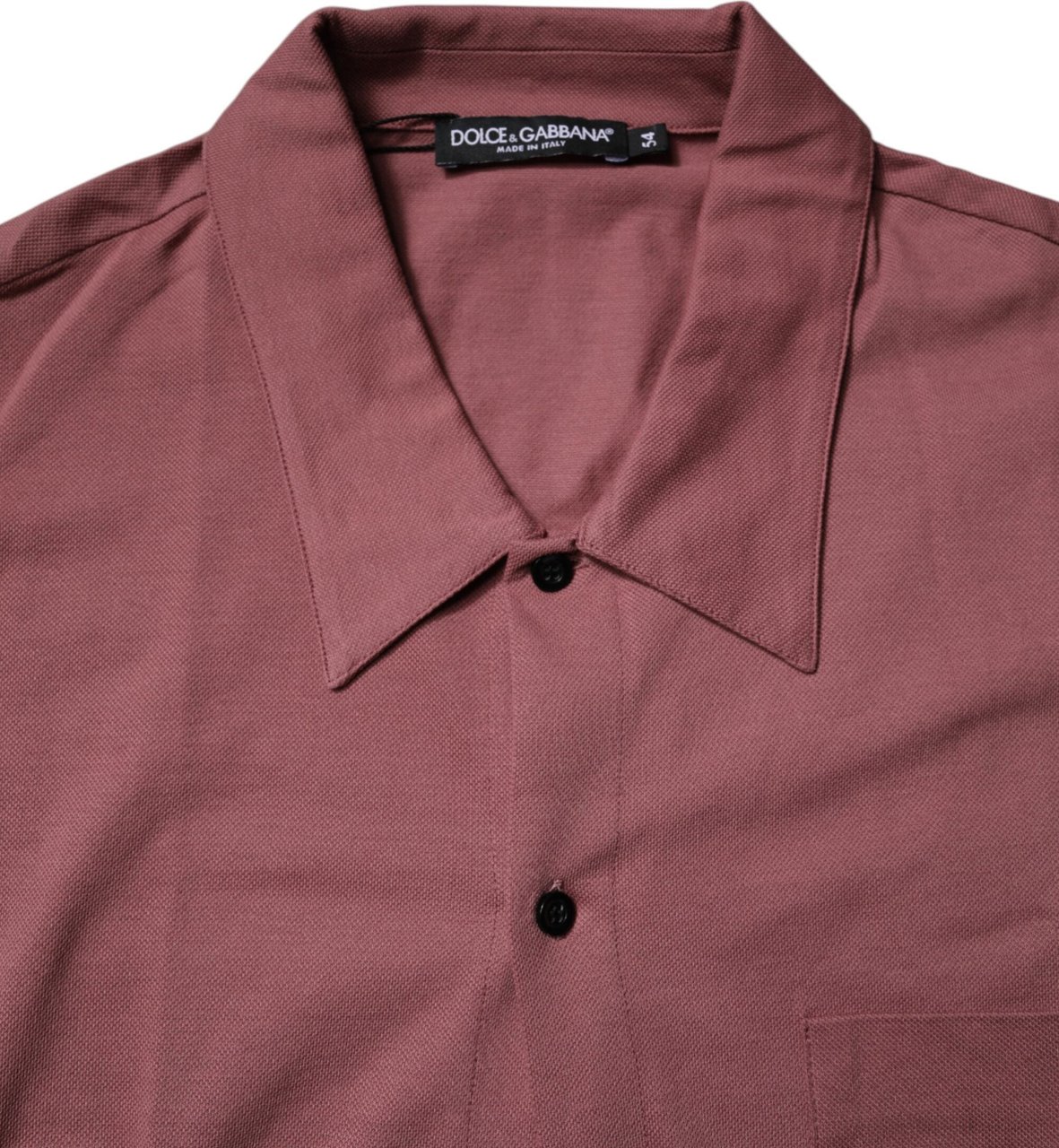 Dolce & Gabbana Dark Pink Button Down Casual Polo Men Shirt Geel