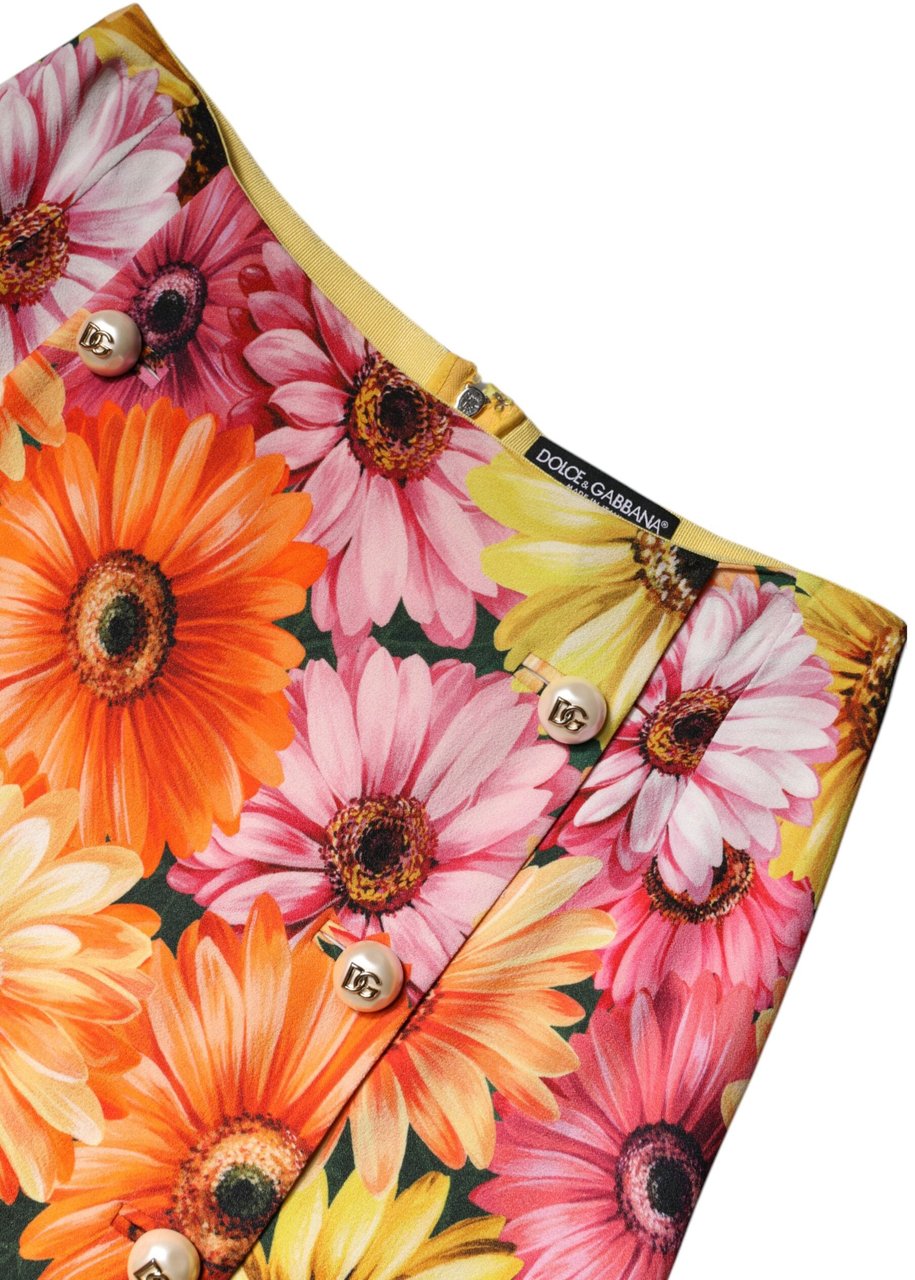 Dolce & Gabbana Multicolor Floral High Waist Mini Skirt Divers