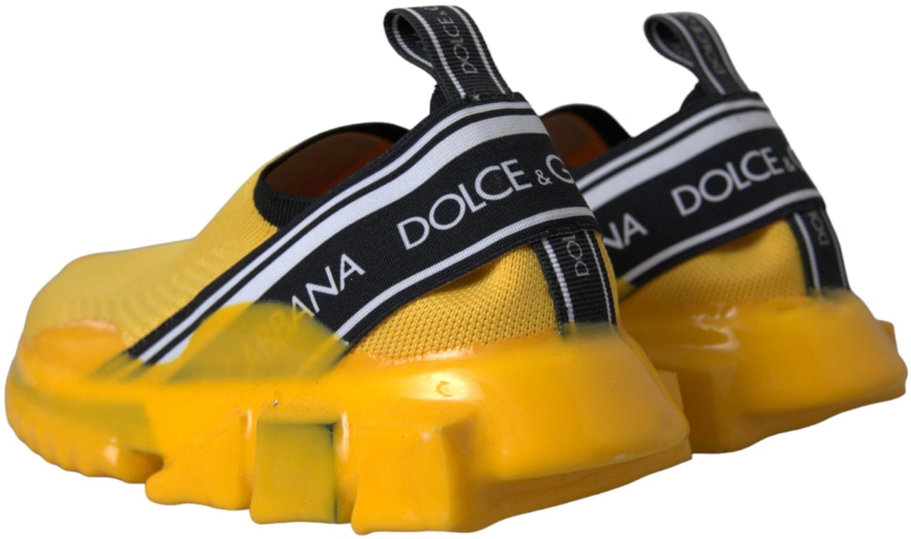 Dolce & Gabbana Yellow Sorrento Slip On Sneakers Women Shoes Geel