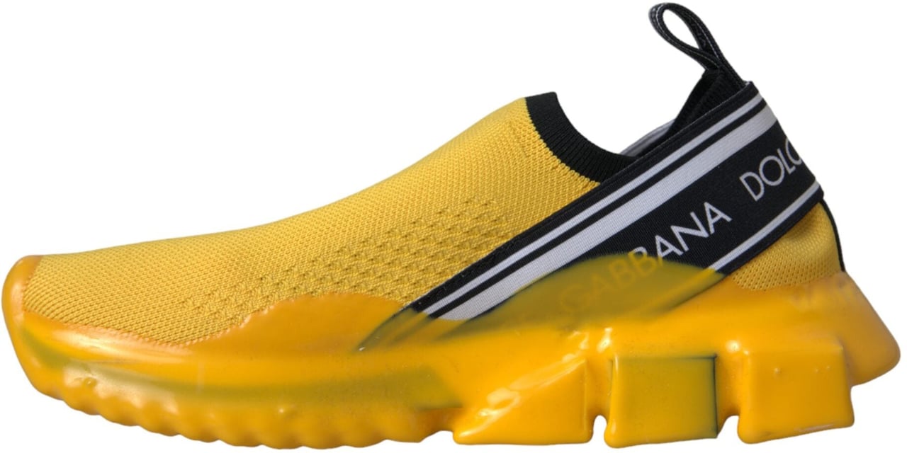 Dolce & Gabbana Yellow Sorrento Slip On Sneakers Women Shoes Geel