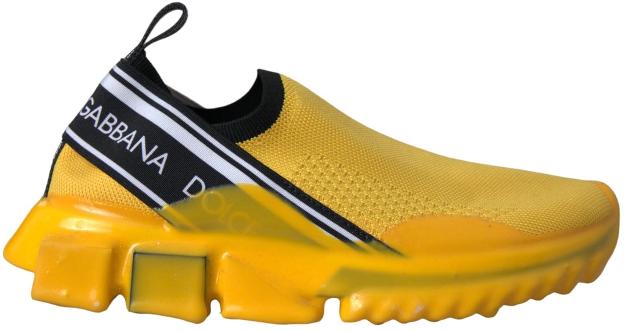 Dolce & Gabbana Yellow Sorrento Slip On Sneakers Women Shoes Geel