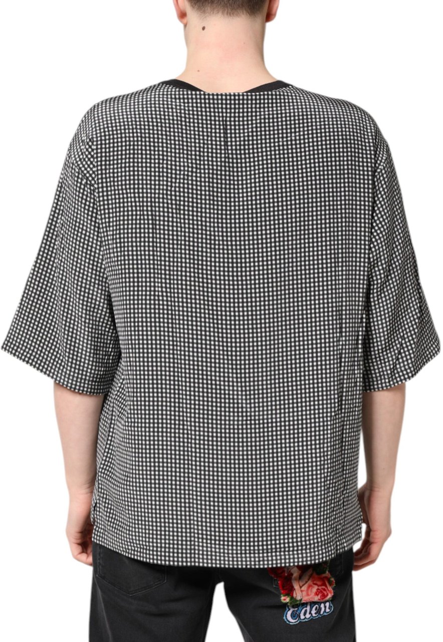 Dolce & Gabbana Black Graphic Print Short Sleeve T-shirt Zwart