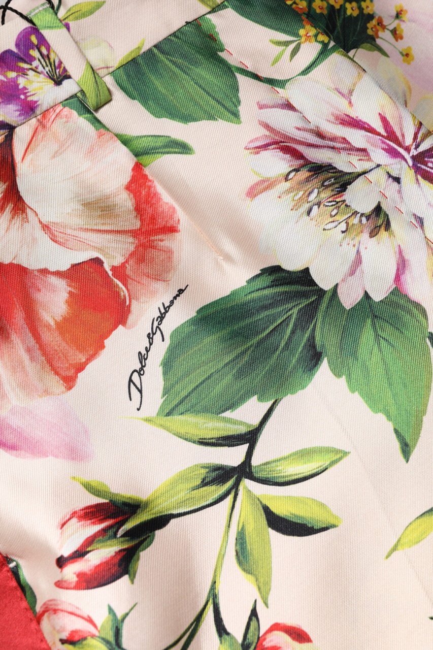 Dolce & Gabbana Multicolor Floral High Waist Straight Pants Divers