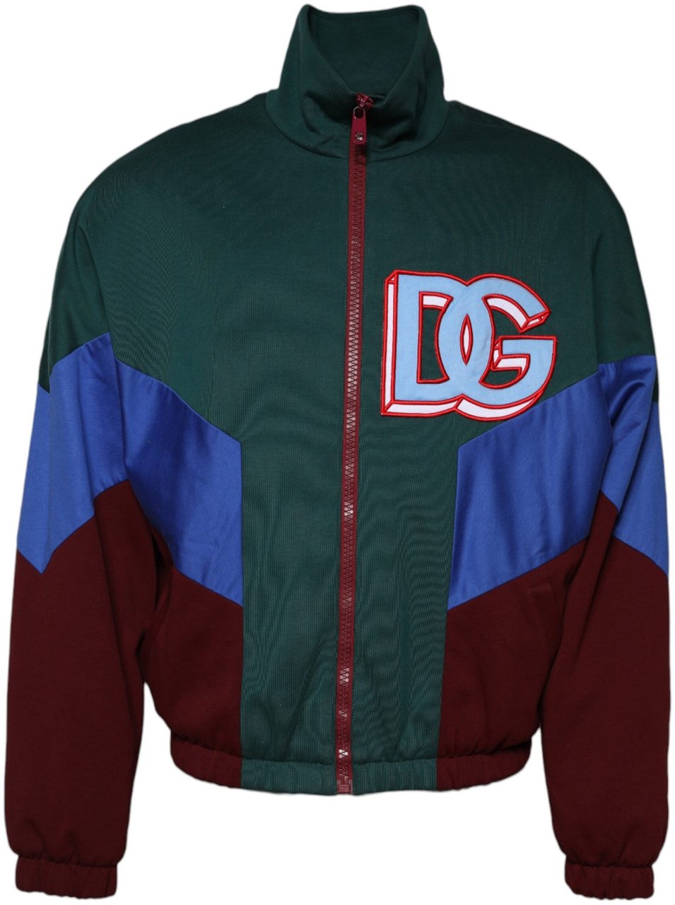 Dolce & Gabbana Multicolor Cotton Logo Full Zip Jacket Divers
