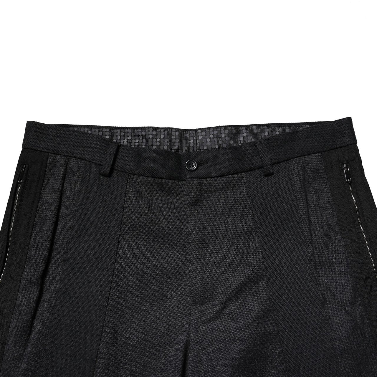 Dolce & Gabbana Black Cotton Dress Slim Formal Pants Zwart