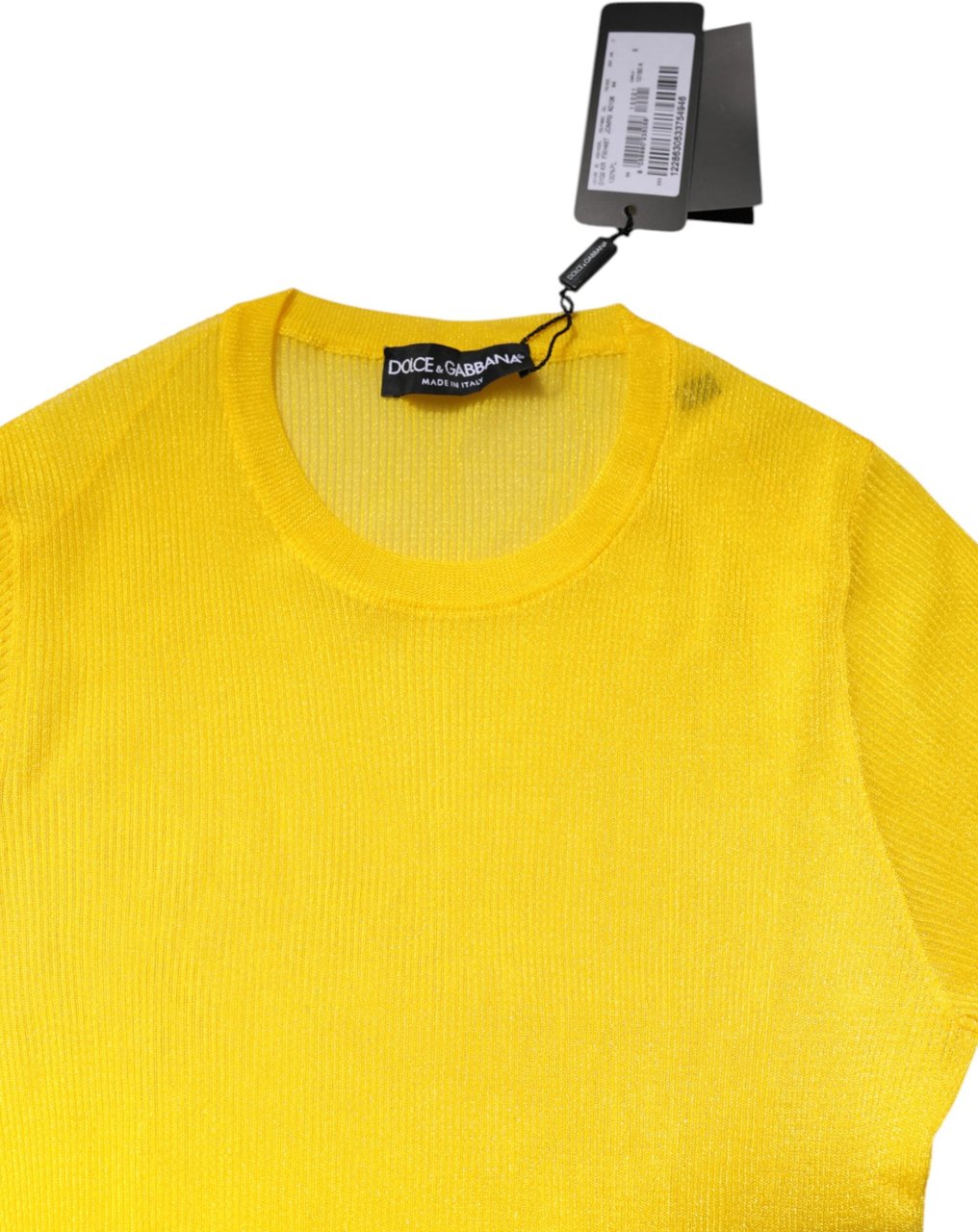 Dolce & Gabbana Yellow Polyester Women Pullover Top Sweater Divers