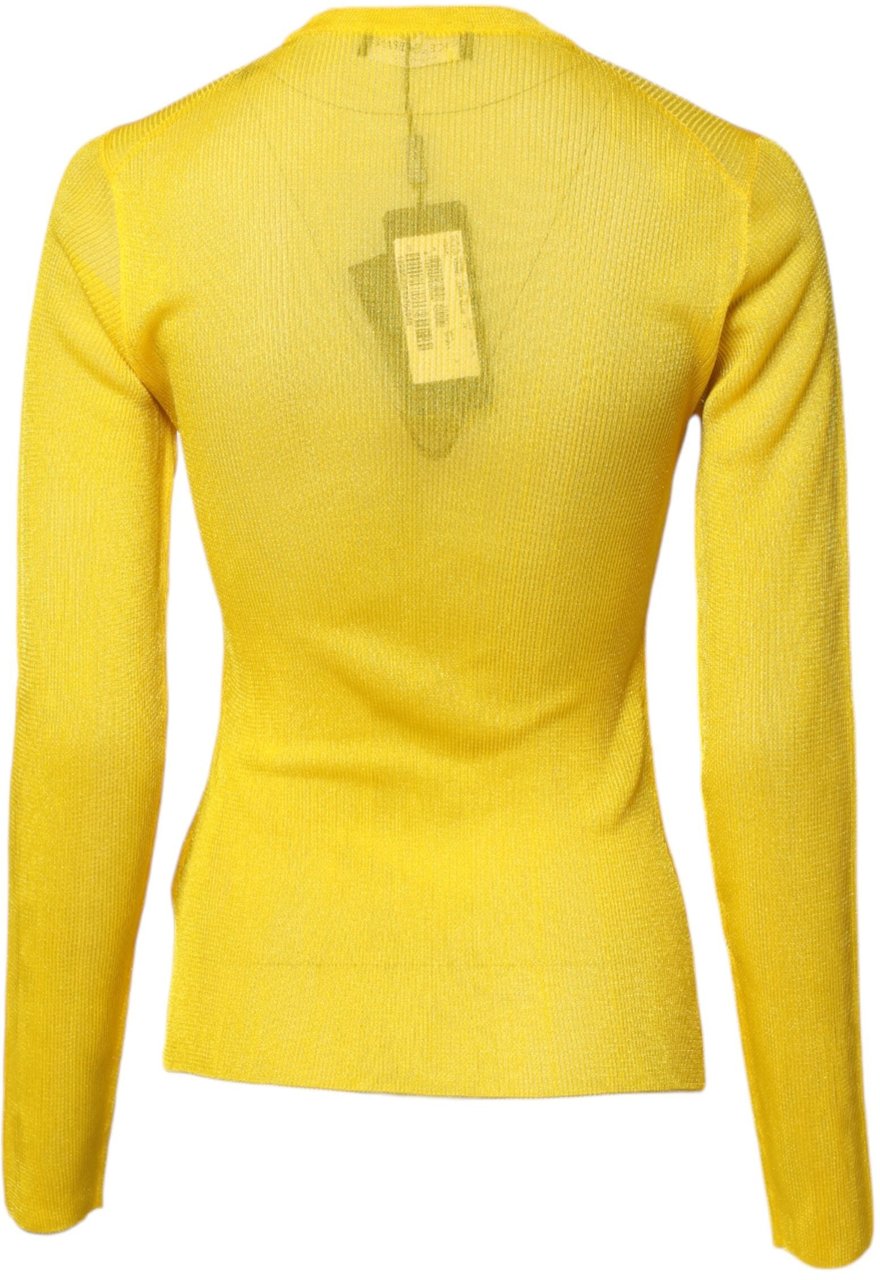 Dolce & Gabbana Yellow Polyester Women Pullover Top Sweater Divers