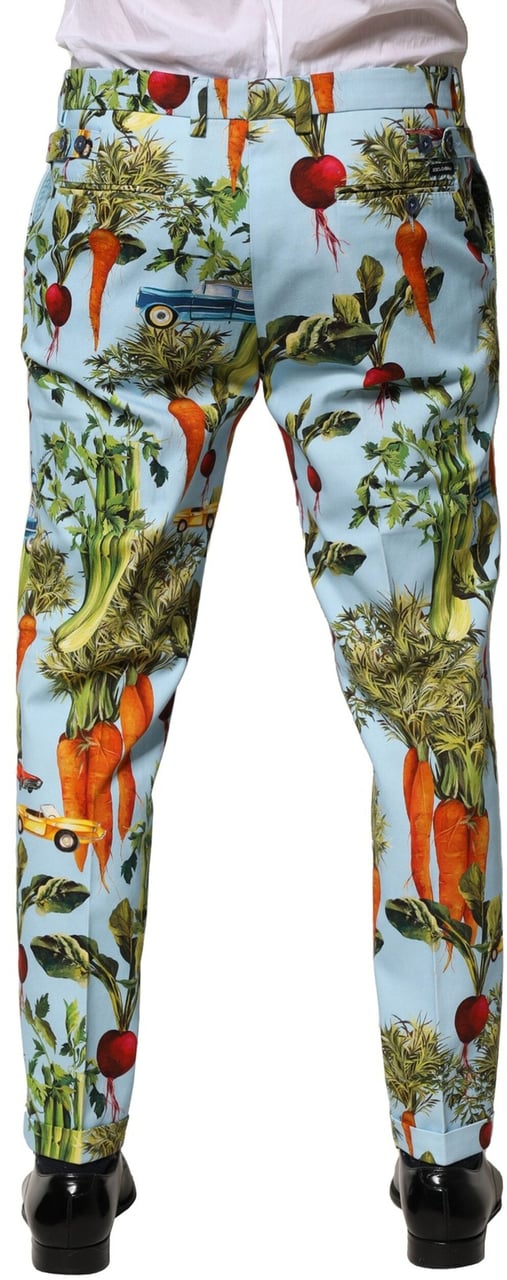 Dolce & Gabbana Multicolor Cotton Tapered Men Pants Divers