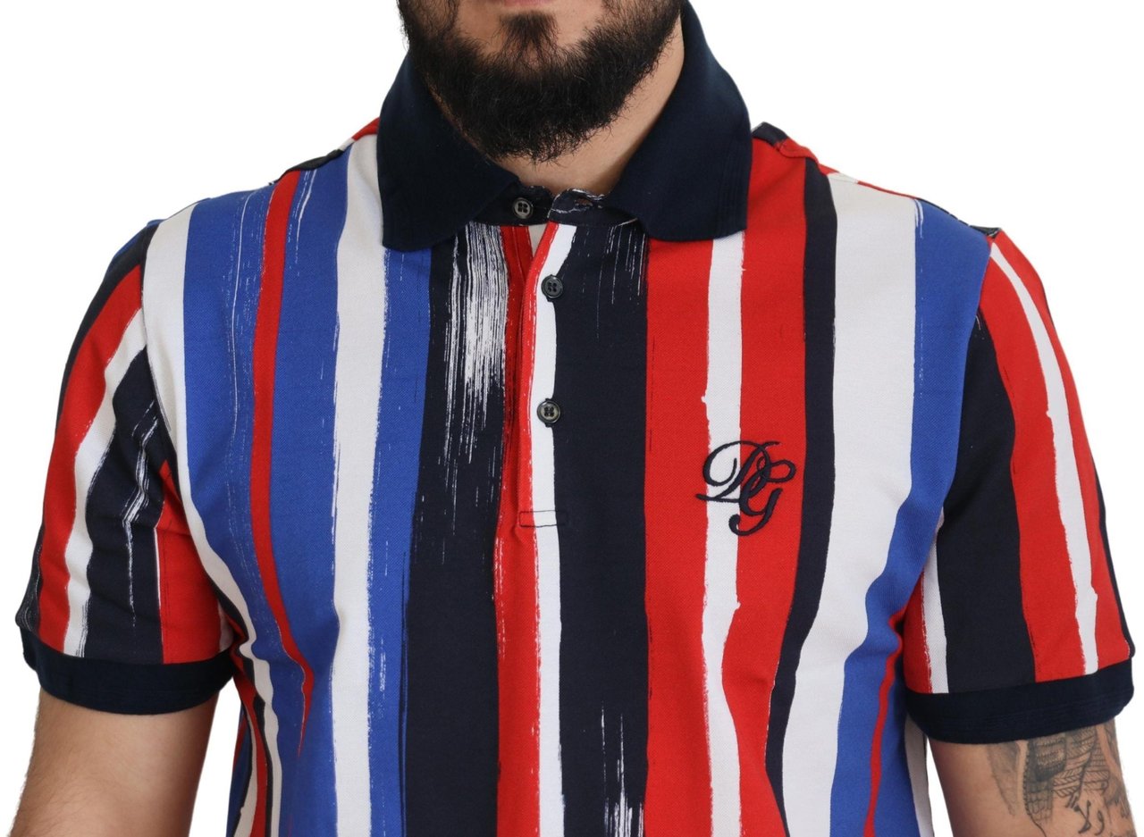 Dolce & Gabbana Multicolor Cotton Polo Top T-shirt Divers