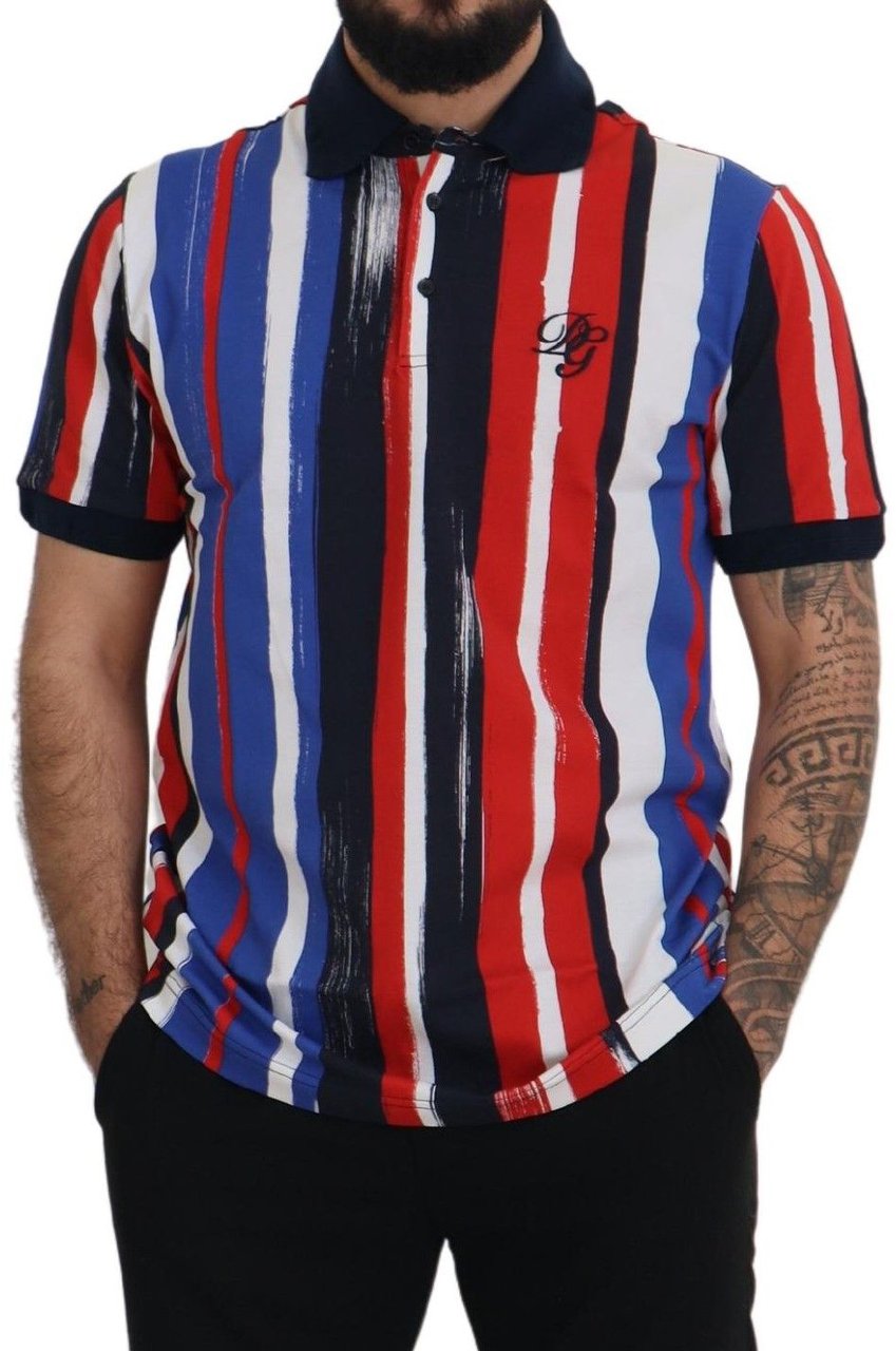 Dolce & Gabbana Multicolor Cotton Polo Top T-shirt Divers