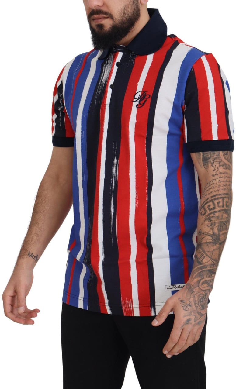 Dolce & Gabbana Multicolor Cotton Polo Top T-shirt Divers