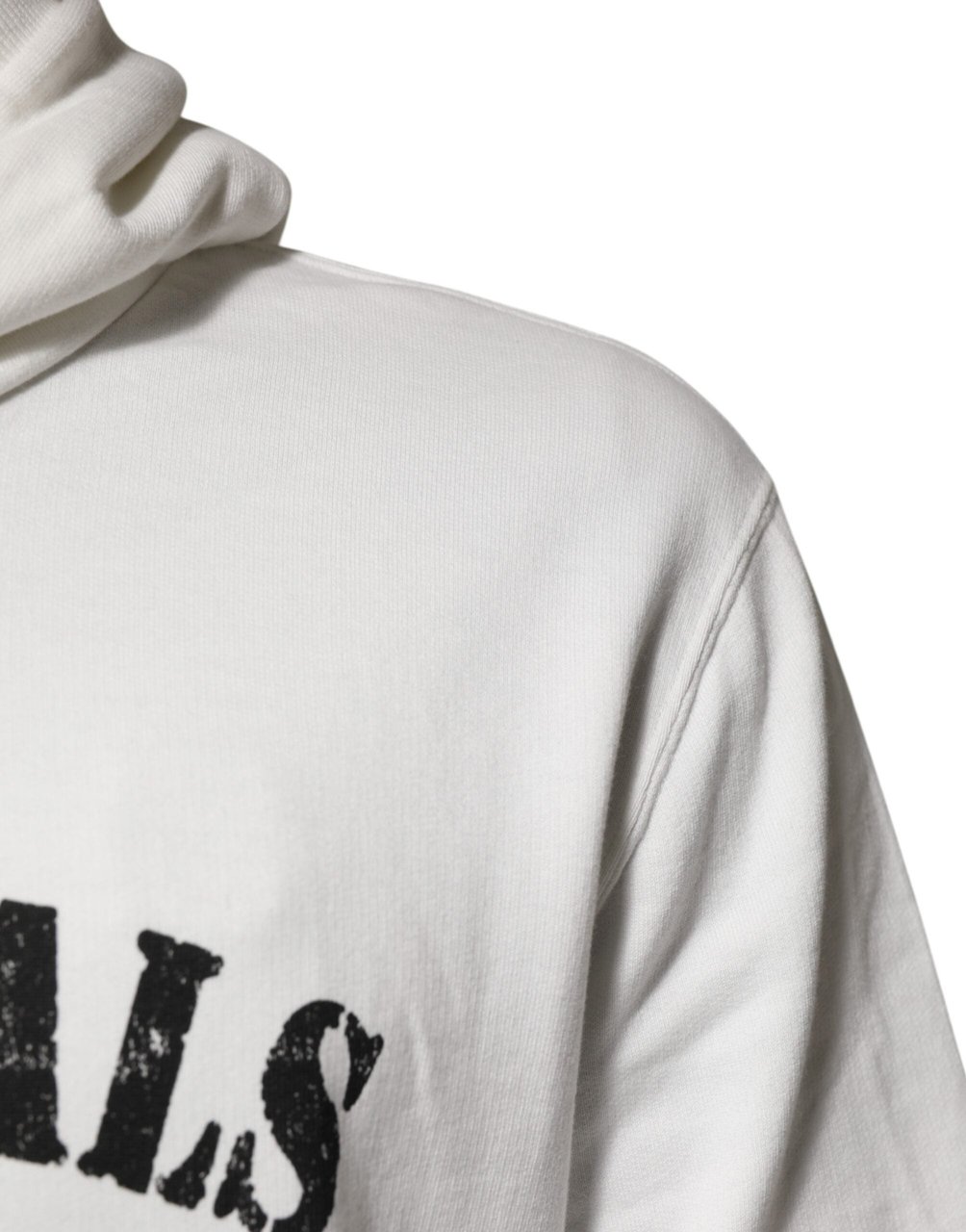 Dolce & Gabbana White Cotton DG ROYAL Print Hooded Sweater Wit