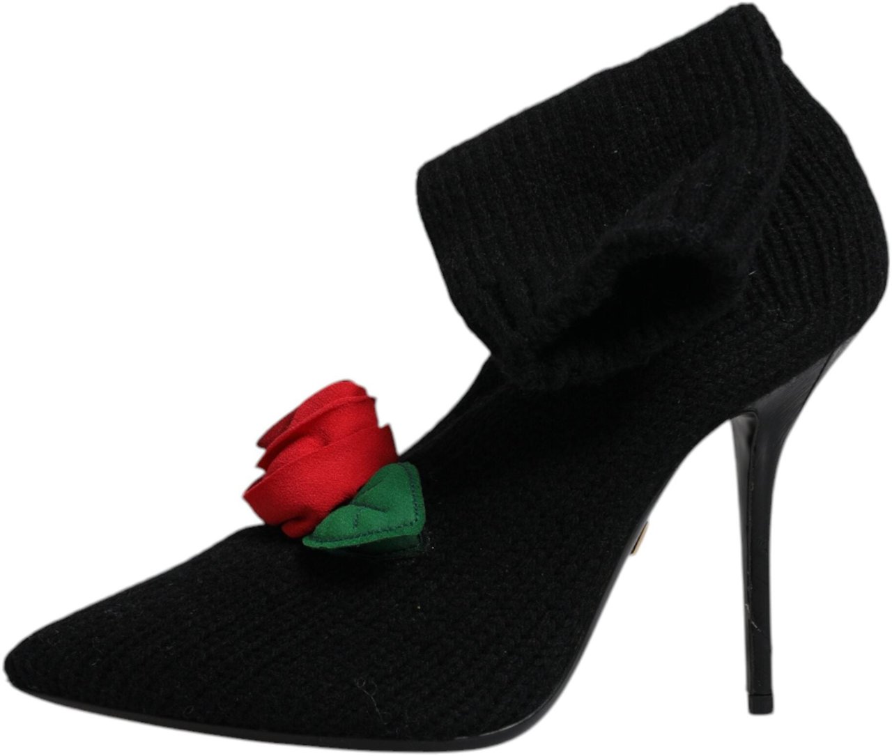 Dolce & Gabbana Black Stiletto Heels Mid Calf Boots Shoes Zwart