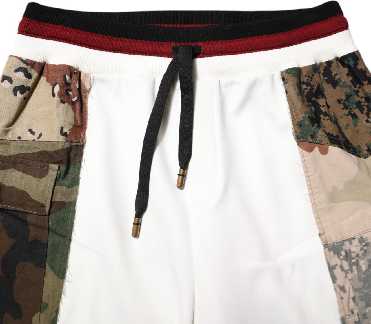 Dolce & Gabbana White Patchwork Jogger Pants Wit