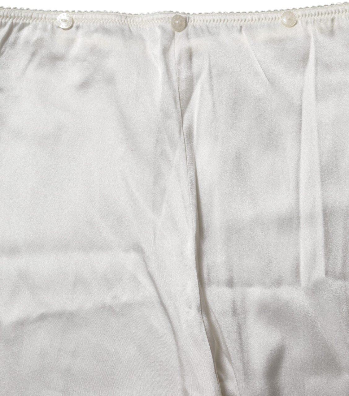 Dolce & Gabbana Ivory Silk Tapered High Waist Pants Wit