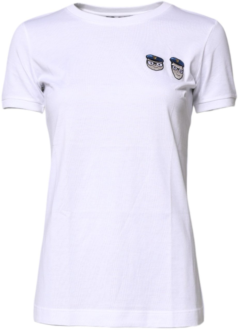Dolce & Gabbana White #DGFamily Cotton Crew Neck T-shirt Wit