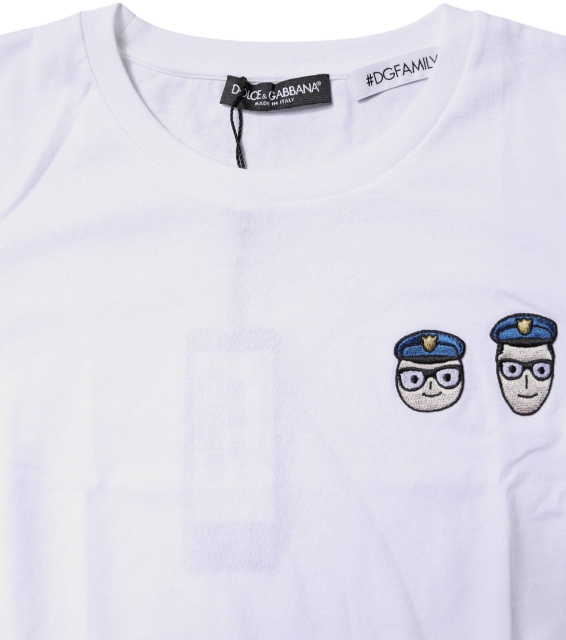 Dolce & Gabbana White #DGFamily Cotton Crew Neck T-shirt Wit