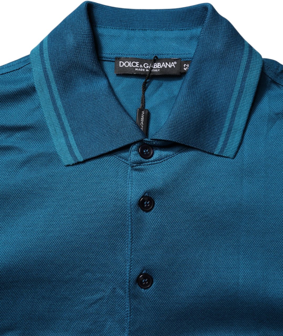 Dolce & Gabbana Blue Logo Cotton Men Polo Shirt T-shirt Wit