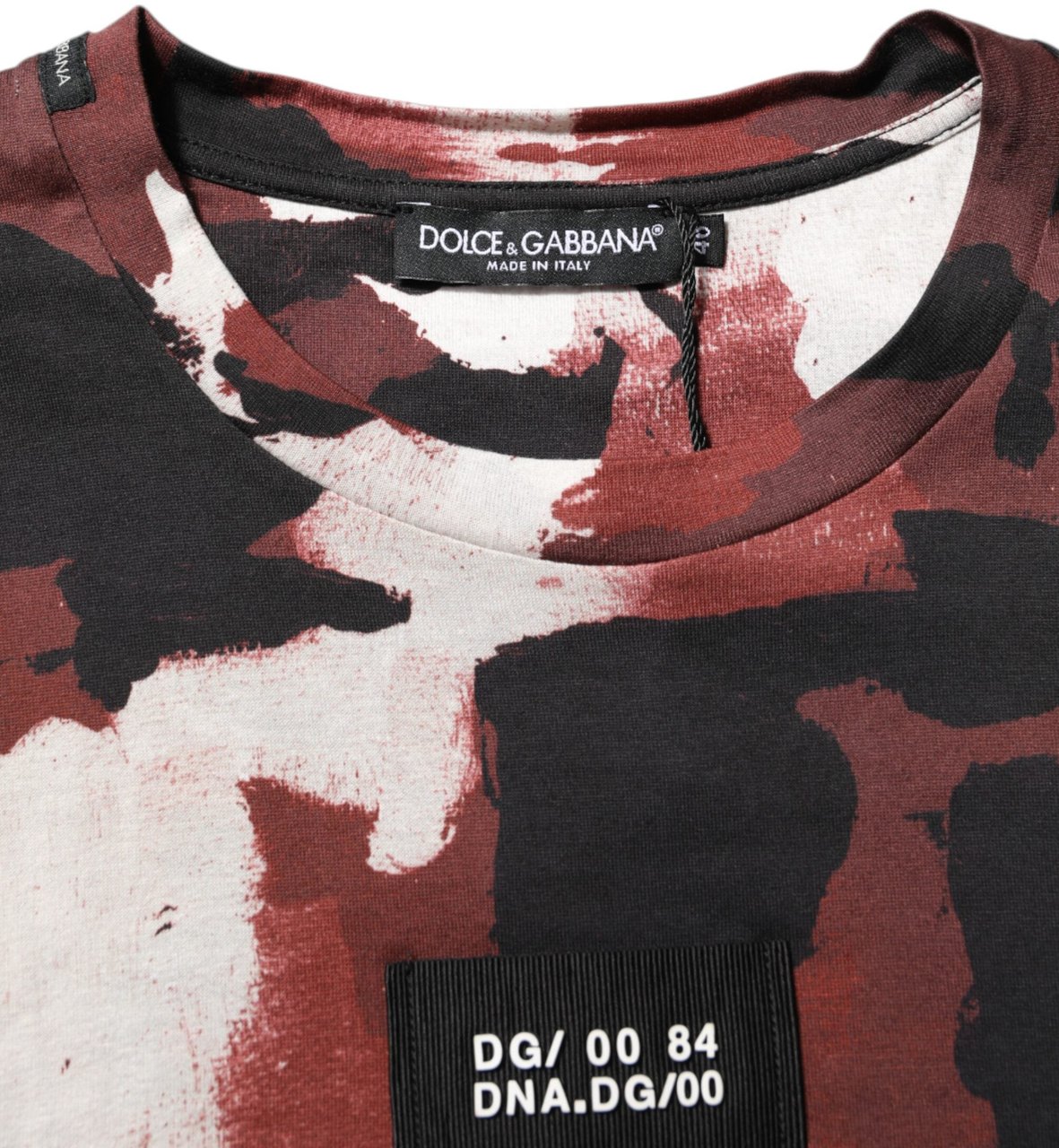Dolce & Gabbana Multicolor Camouflage Men Crew Neck T-shirt Divers