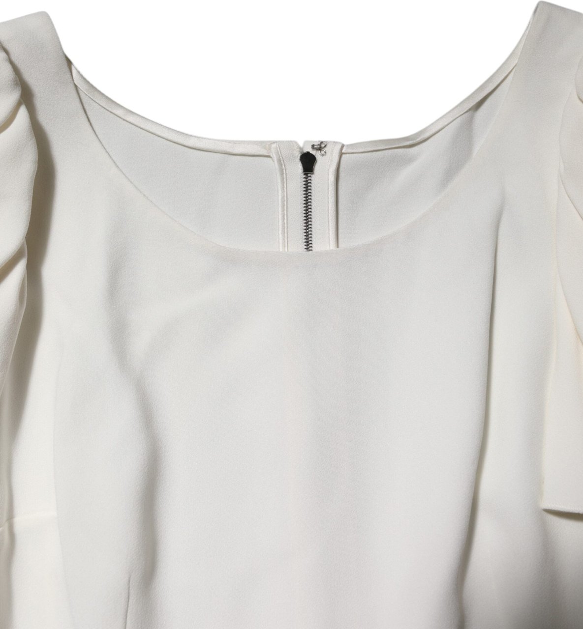 Dolce & Gabbana White Round Neck Short Sleeves Blouse Top Wit