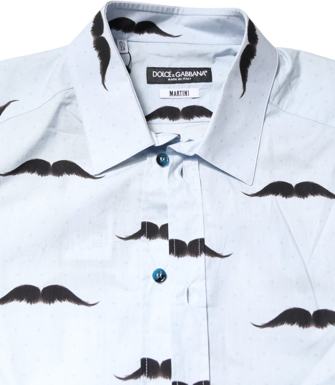 Dolce & Gabbana Light Blue Cotton MARTINI Formal Dress Shirt Lichtblauw