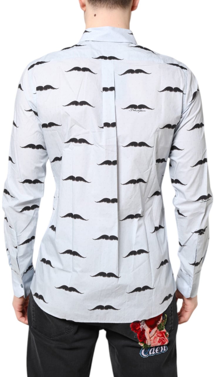 Dolce & Gabbana Light Blue Cotton MARTINI Formal Dress Shirt Lichtblauw