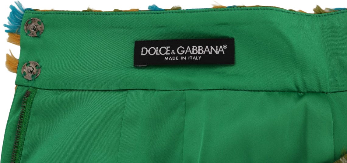 Dolce & Gabbana Multicolor Jacquard Straight Pencil Skirt Divers