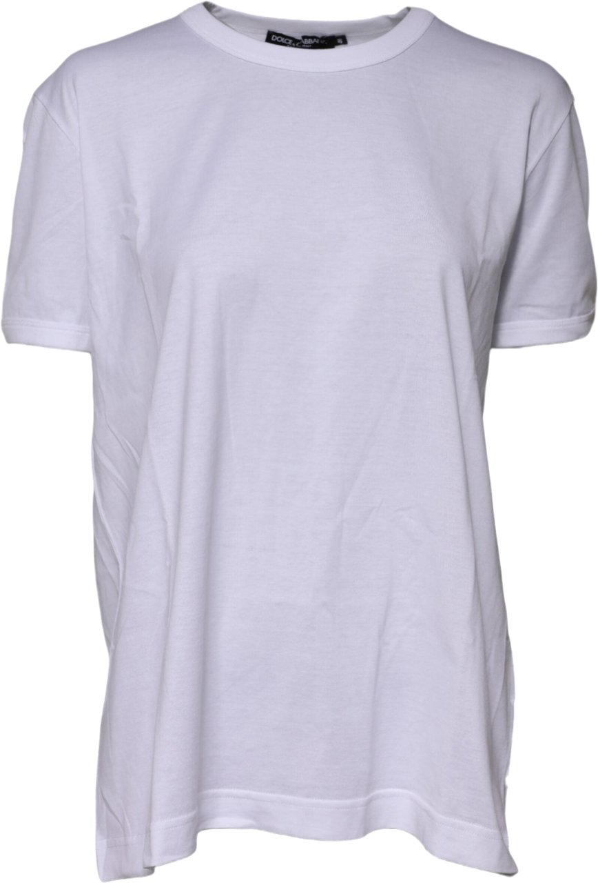 Dolce & Gabbana White Cotton Goodluck 2022 Crew Neck T-shirt Groen