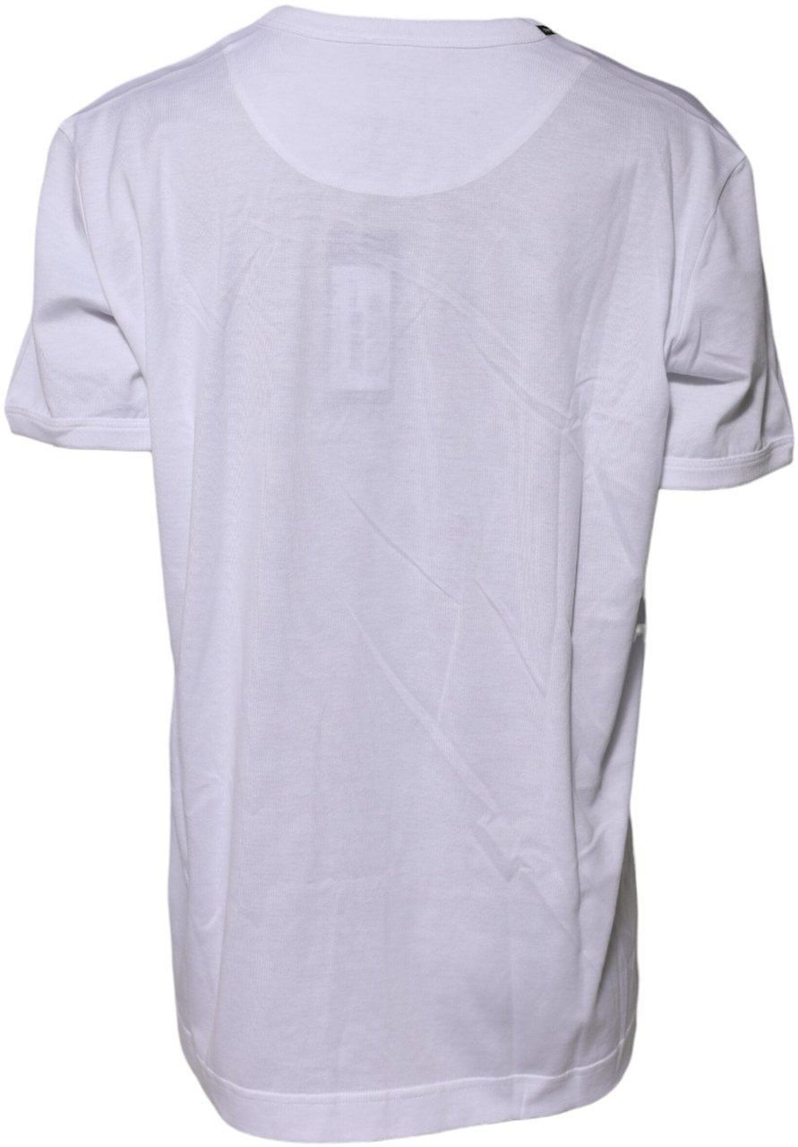 Dolce & Gabbana White Cotton Goodluck 2022 Crew Neck T-shirt Groen