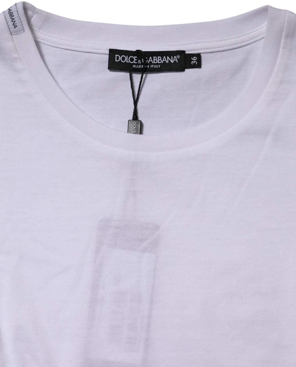 Dolce & Gabbana White Cotton Crew Neck Short Sleeves T-shirt Wit
