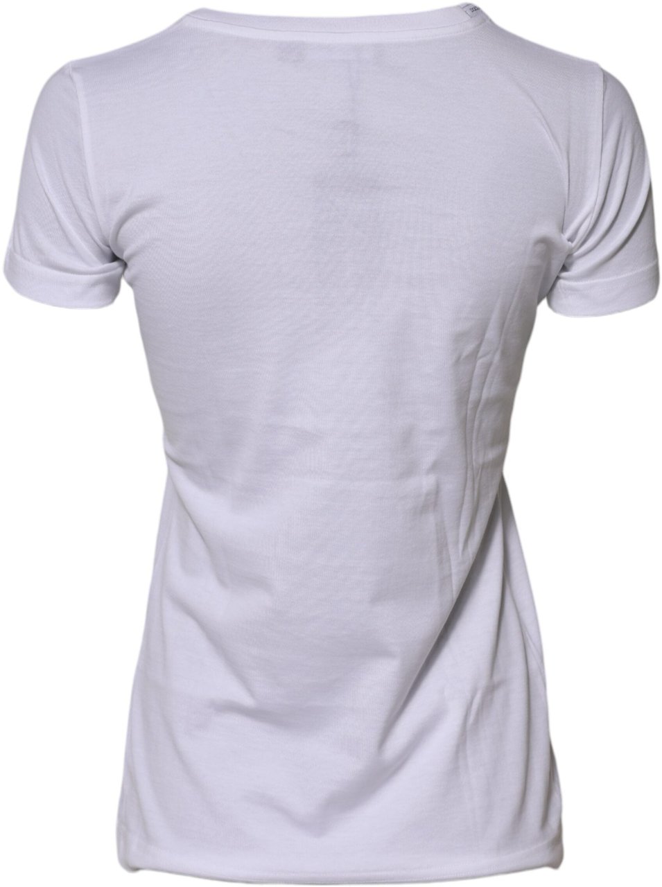 Dolce & Gabbana White Cotton Crew Neck Short Sleeves T-shirt Wit
