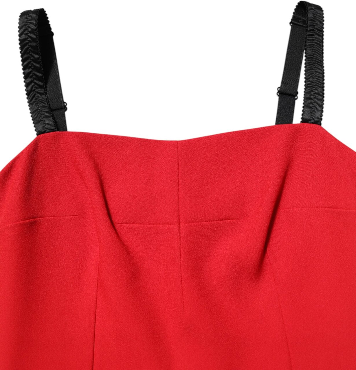 Dolce & Gabbana Red Stretch Bodycon Sheath Knee Length Dress Rood