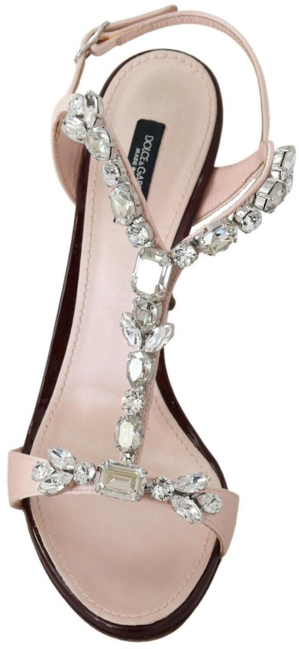 Dolce & Gabbana Pink Crystals Heels Keira Sandals Roze