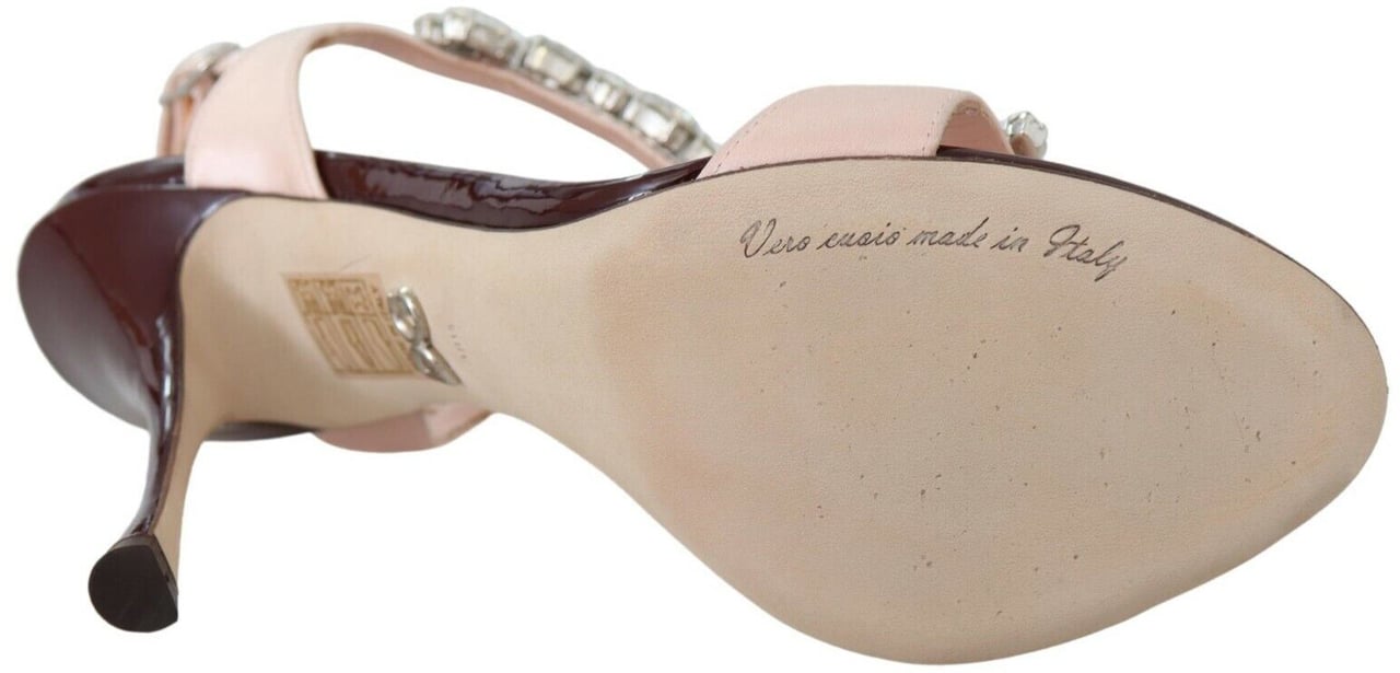 Dolce & Gabbana Pink Crystals Heels Keira Sandals Roze