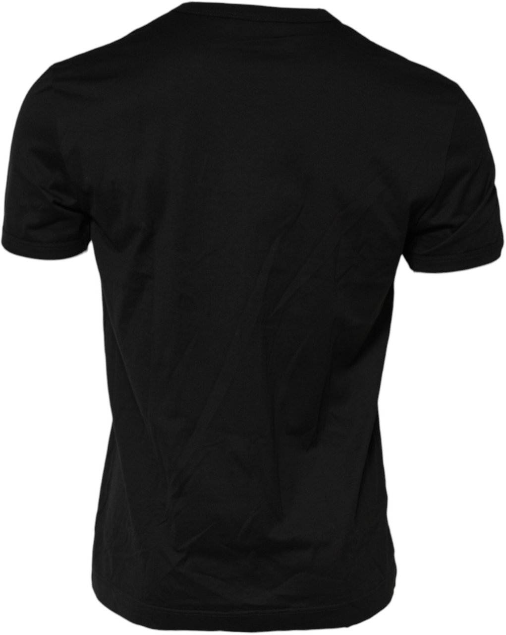 Dolce & Gabbana Black DG King Crown Cotton Crew Neck T-shirt Zwart