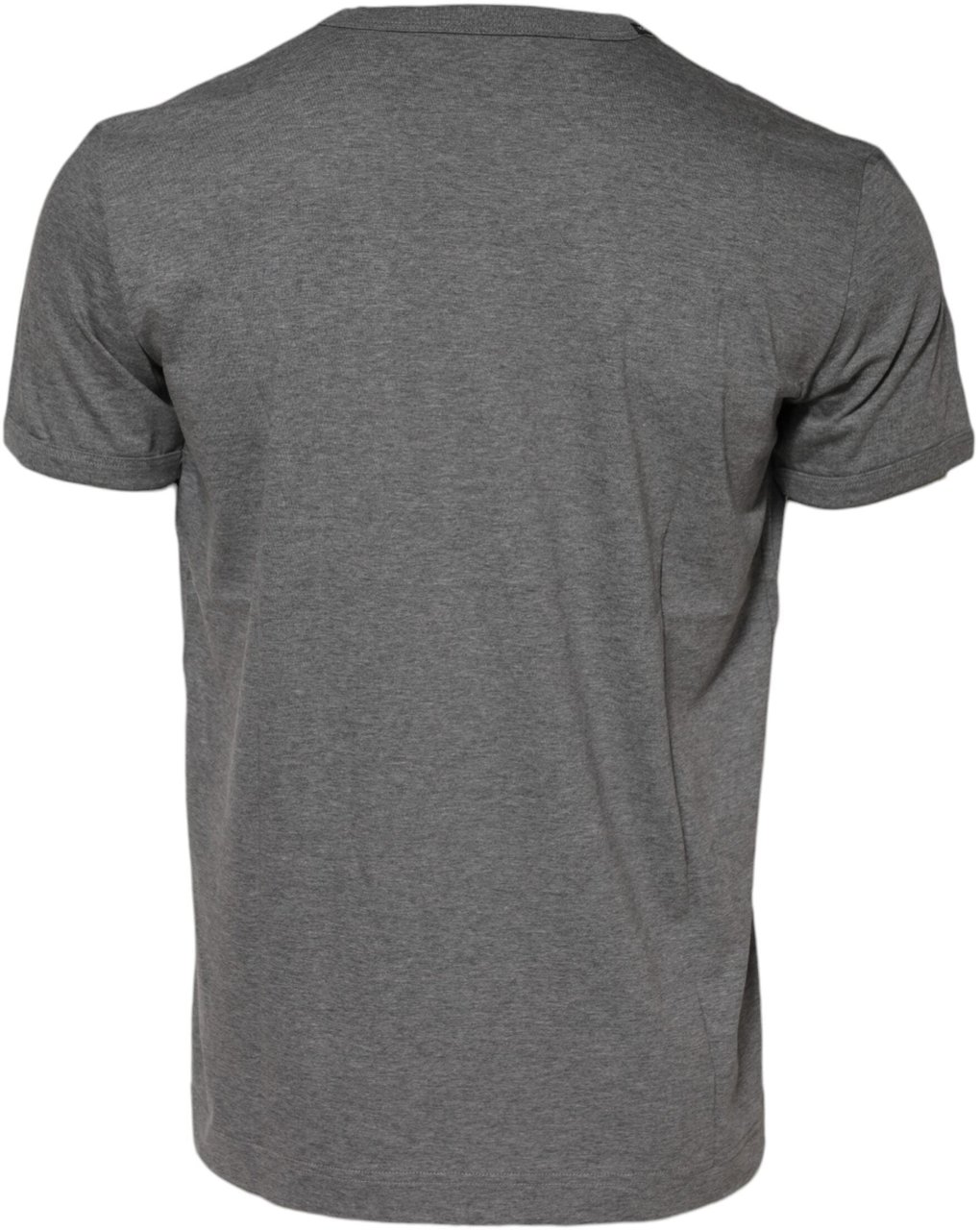 Dolce & Gabbana Gray Cotton Crew Neck Short Sleeves T-shirt Grijs