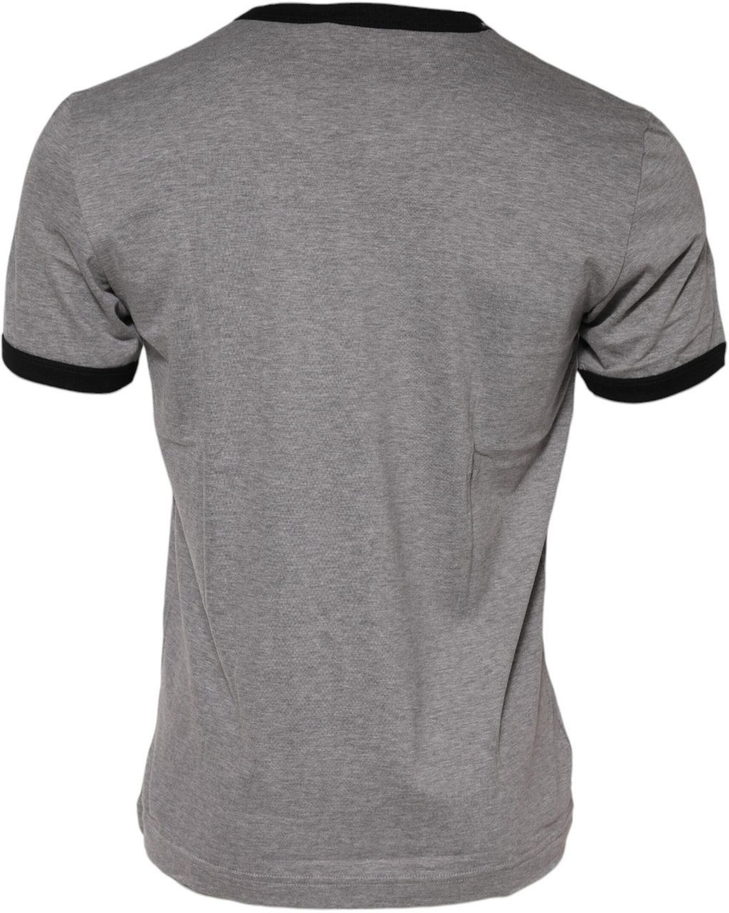 Dolce & Gabbana Gray Sacred Heart Cotton Crew Neck T-shirt Grijs