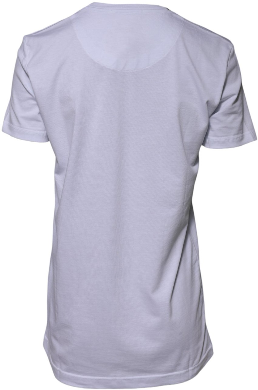 Dolce & Gabbana White Cotton Goodluck 2023 Crew Neck T-shirt Bruin