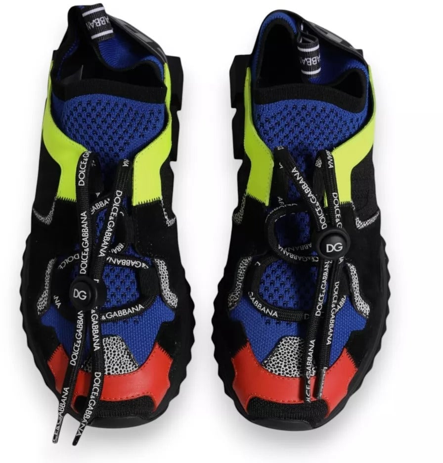 Dolce & Gabbana Multicolor Mesh Sorrento Trekking Sneakers Shoes Divers