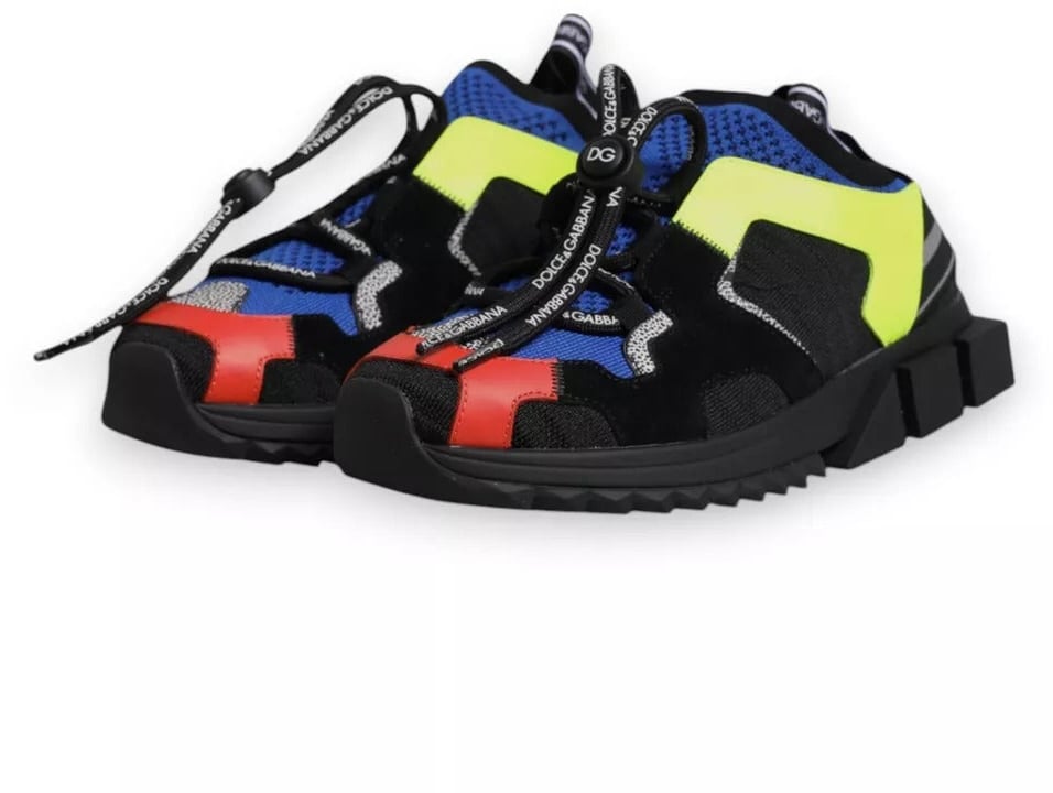 Dolce & Gabbana Multicolor Mesh Sorrento Trekking Sneakers Shoes Divers