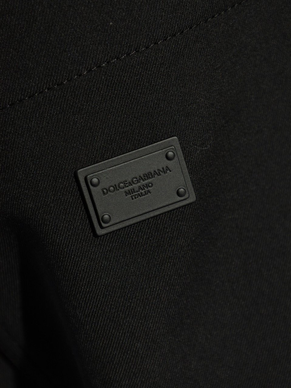 Dolce & Gabbana Regular Fit Black Virgin Wool Trousers Zwart