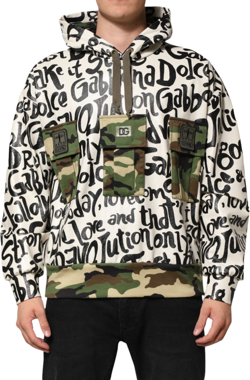 Dolce & Gabbana Multicolor Hooded DGMania Sweatshirt Sweater Divers
