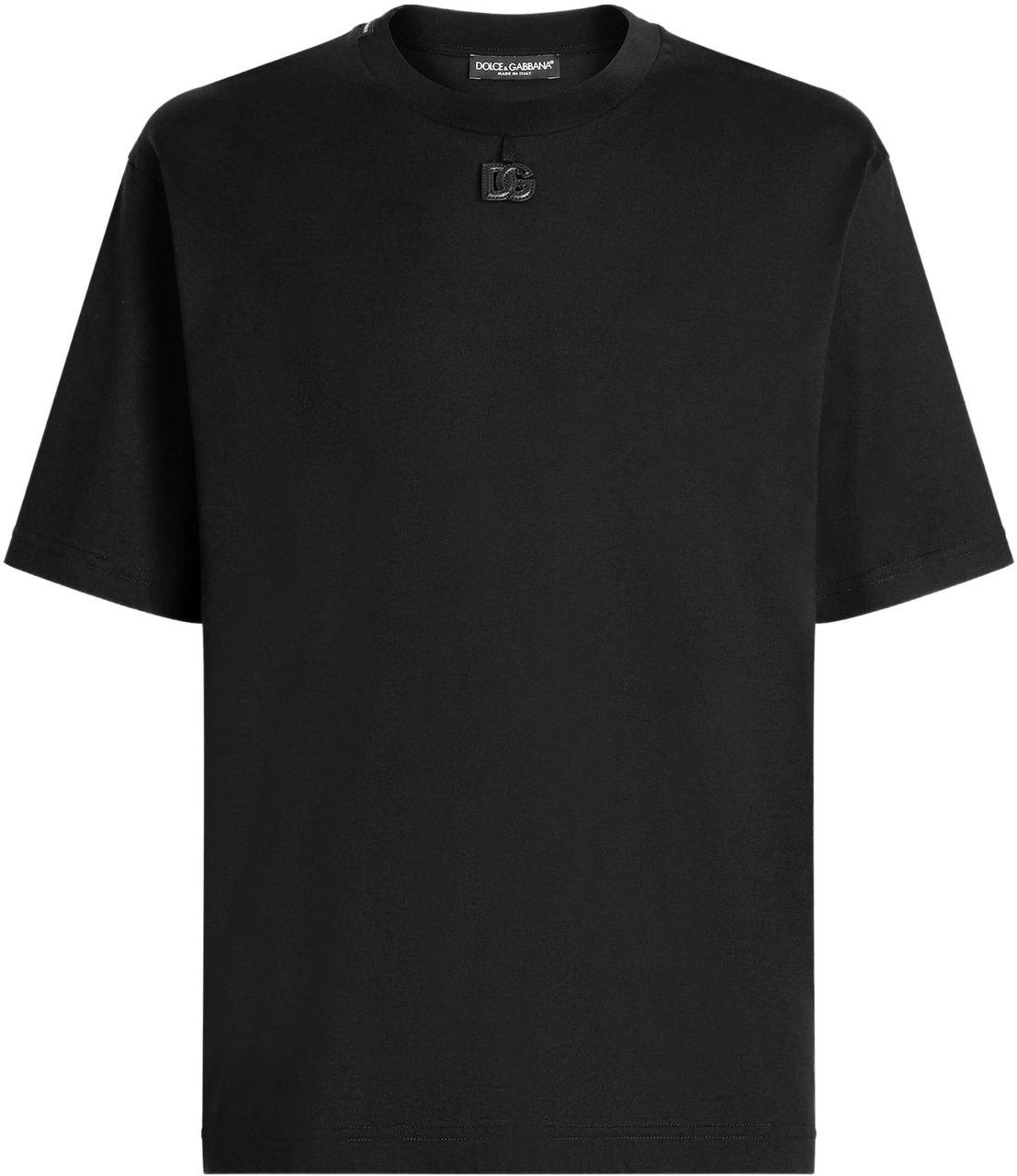 Dolce & Gabbana Black Classic Crew Neck Logo T-Shirt Zwart
