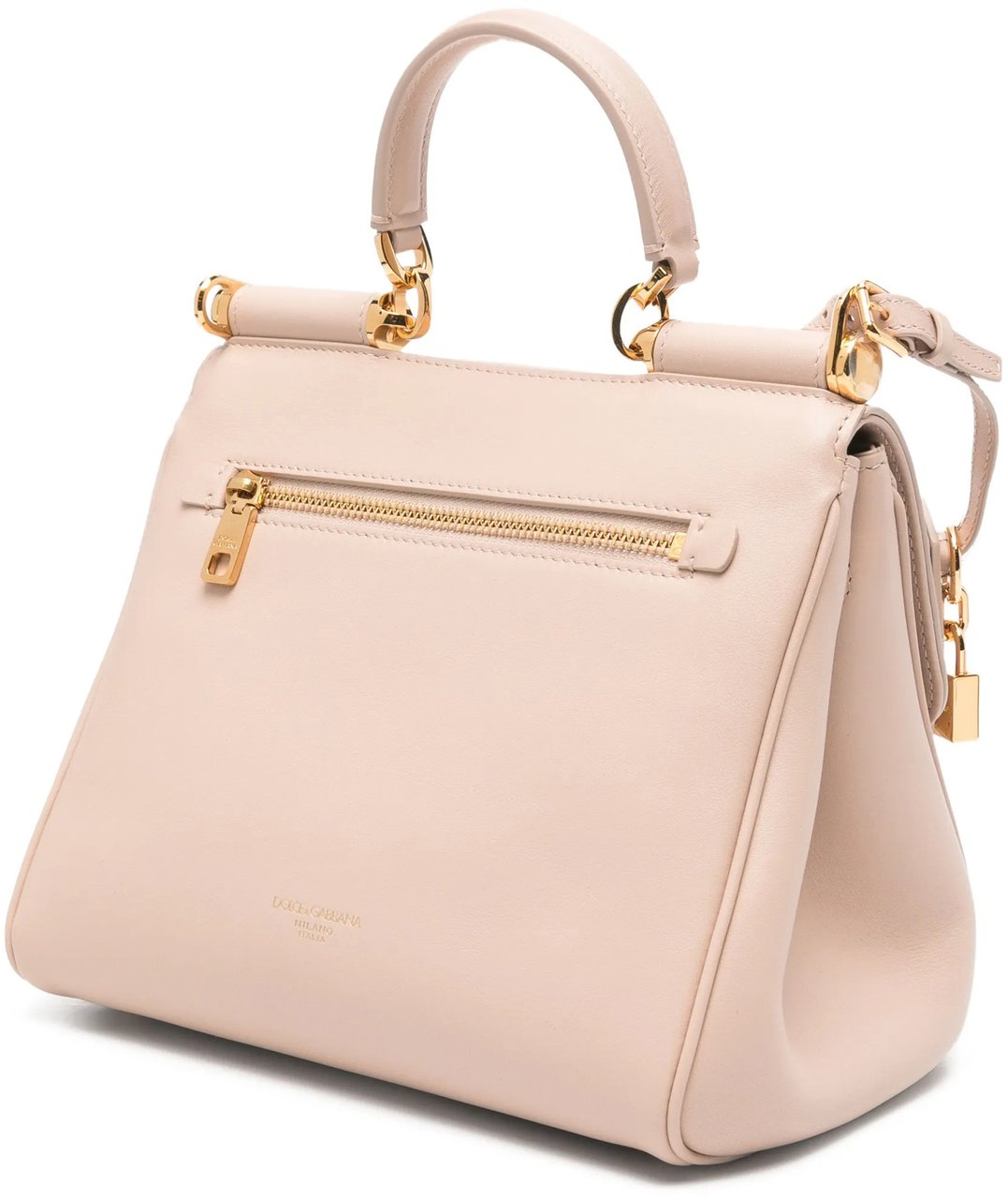 Dolce & Gabbana Neutrals Vit. Plonge Structured Leather Handbag Neutraal
