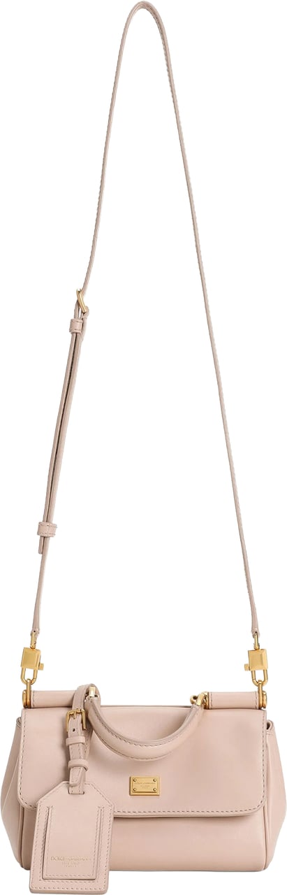 Dolce & Gabbana Neutrals Vit. Plonge Structured Leather Handbag Neutraal