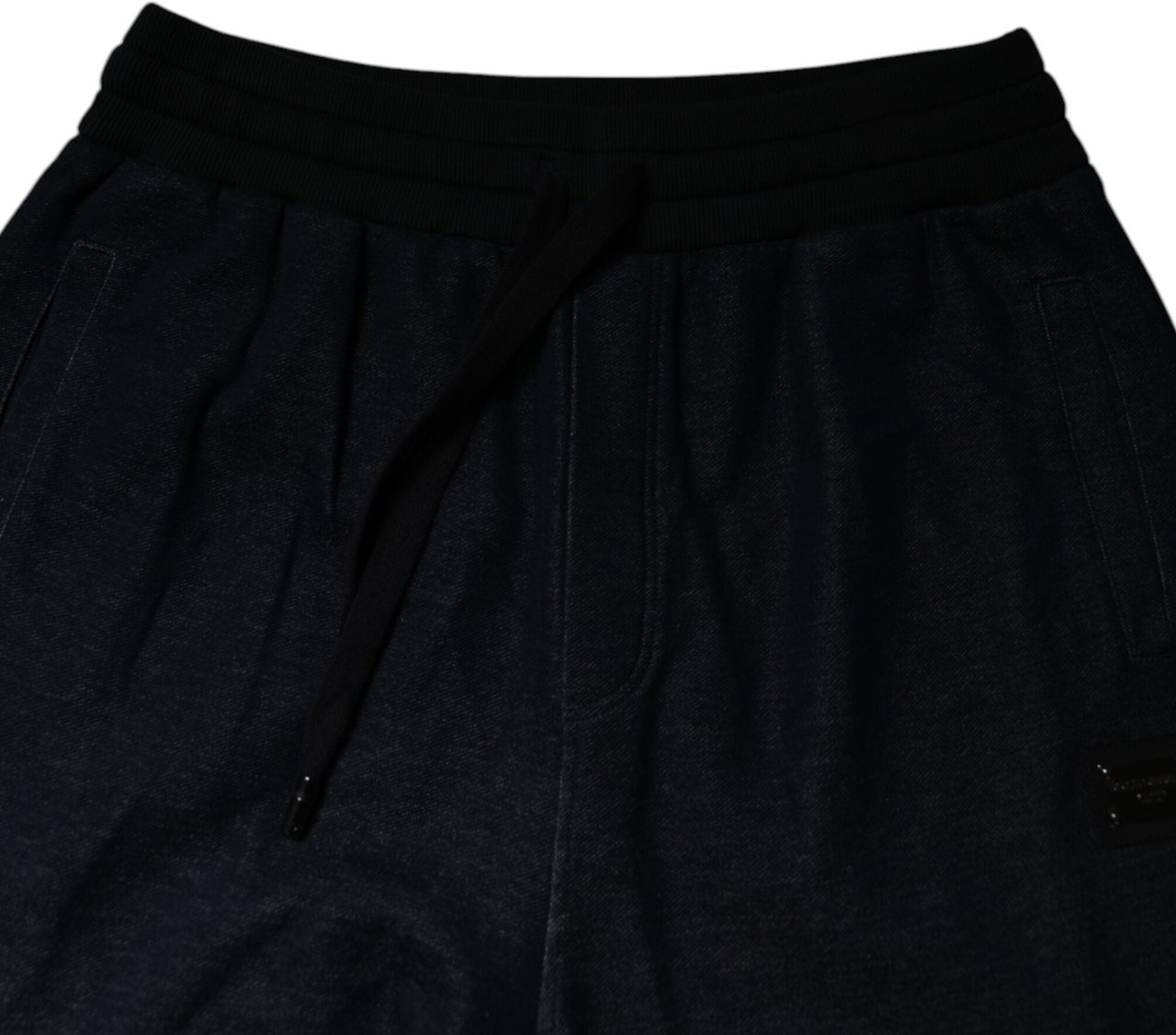 Dolce & Gabbana Black Jacquard Jogger Men Sweatpants Pants Zwart