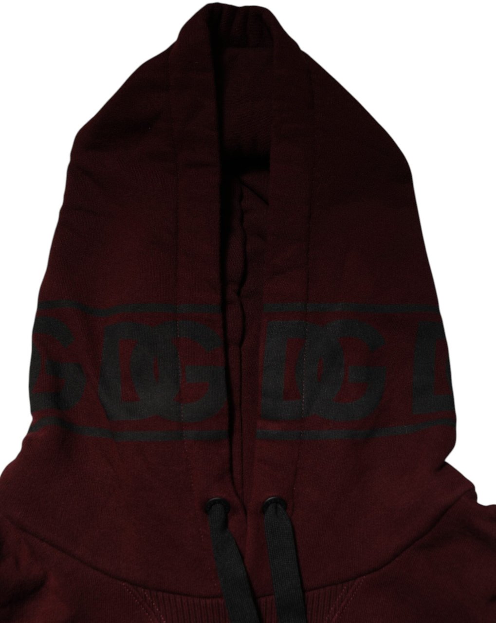 Dolce & Gabbana Burgundy Cotton Plaid Lined Men Hoodie Sweater Maroon