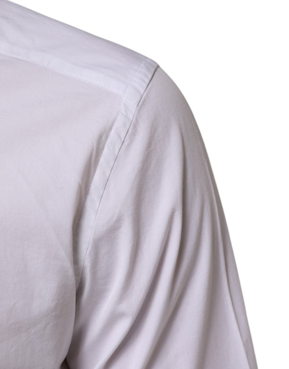 Dolce & Gabbana White Cotton GOLD Long Sleeves Formal Men Shirt Wit